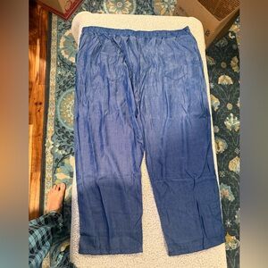 Women Relaxed Blue Elastic-Waist Pants, Hoodie, shirt pants set, nightgown, 3xl